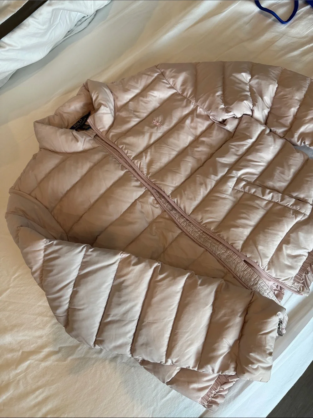 Ralph Lauren Light Pink Quilted Puffer Jacket for Kids
